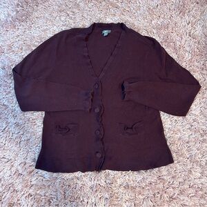 J. Jill Purple Cardigan Sweater Size Small